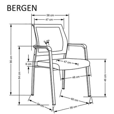 Halmar Kancelářské křeslo BERGEN černá (1p=4szt)