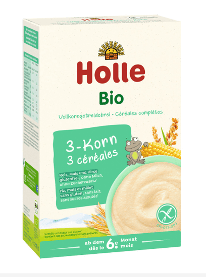 Holle Bio 3 druhy zrna, bezmliečna kaša 250g