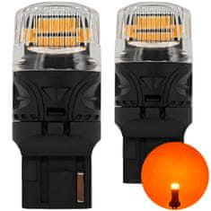 motoLEDy LED žiarovka W21W, 7440 12V 1800lm CANBUS oranžová