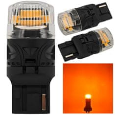 motoLEDy LED žiarovka W21W, 7440 12V 1800lm CANBUS oranžová