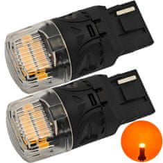 motoLEDy LED žiarovka W21W, 7440 12V 1800lm CANBUS oranžová