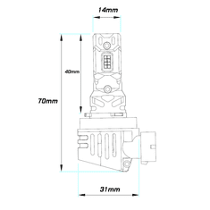 motoLEDy LED žiarovka H8 9V-32V CANBUS CSP 2 ks 8000lm