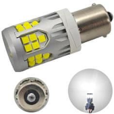 motoLEDy LED žiarovka P21W BA15S 10-50V bez poruchy 3000lm biela