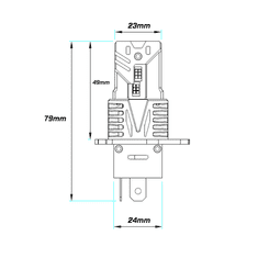 motoLEDy LED žiarovka H4 9V-32V Canbus CSP 10000lm 2 ks