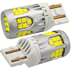 motoLEDy žiarovka W21/5W LED 7443 10-50V bez poruchy 3000lm biela