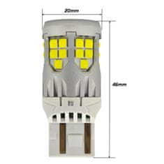 motoLEDy žiarovka W21/5W LED 7443 10-50V bez poruchy 3000lm biela