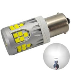 motoLEDy LED žiarovka P21W BA15S 10-50V bez poruchy 3000lm biela