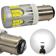 motoLEDy LED žiarovka P21/5W BAY15D 10-50V bez poruchy 3000lm biela