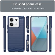 Techsuit Carbon Shield TPU puzdro pre Xiaomi Redmi Note 13 5G - Modrá KP36683