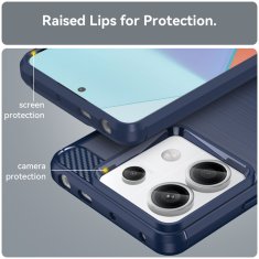 Techsuit Carbon Shield TPU puzdro pre Xiaomi Redmi Note 13 5G - Modrá KP36683