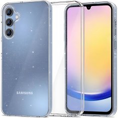 Techsuit Priesvitné puzdro s trblietkami pre Samsung Galaxy A25 5G - Transparentná KP36675