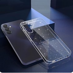 Techsuit Priesvitné puzdro s trblietkami pre Samsung Galaxy A25 5G - Transparentná KP36675