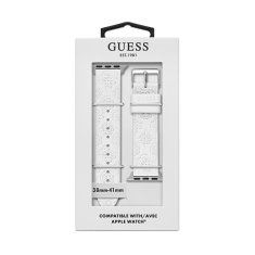 Guess Silikonový řemínek pro Apple Watch (38 - 41 mm) - White CS2003S1