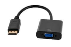 Cabletech Konektor adaptéra DISPLAYPORT zástrčka - zásuvka VGA čierna KOM0849