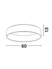 Nova Luce NOVA LUCE stropné svietidlo RANDO šedý hliník a akryl LED 42W 230V 4000K IP20 6167202