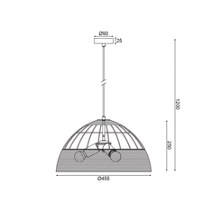 ACA Závesné stropné svietidlo ZORBAS max. 3x60W/E27/230V/IP20, svetlé drevo