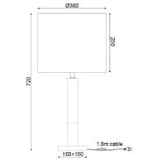 ACA Stolová lampa LUXOR max. 60W/E27/230V/IP20