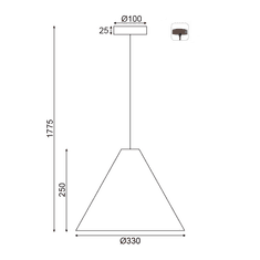 ACA Závesné svietidlo NAIROBI max. 60W/E27/230V/IP20, tmavé drevo