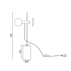 ACA Stolová lampa HERA max. 40W/E14/230V/IP20, čierna