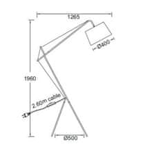 ACA Stojacia lampa ANDALÚZIA max. 60W/E27/230V/IP20, biela