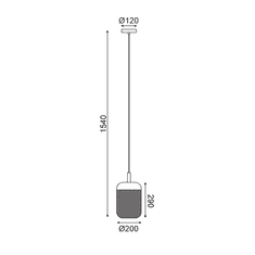 ACA Závesné svietidlo PAROT max. 60W/E27/230V/IP20