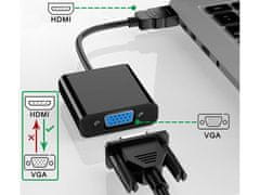 Verk Převodník adaptér hdmi na vga d-sub kabel černý