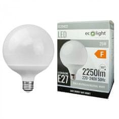 ECOLIGHT LED žiarovka - E27 - 25W - G120 - neutrálna biela