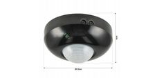 ECOLIGHT LED PIR pohybový senzor 360° nastaviteľný - čierny