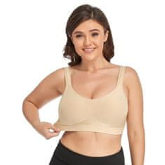 Madamshape Dámska bezdrôtová tvarovacia podprsenka Daily Comfort - béžová, 3XL | UPFORMA