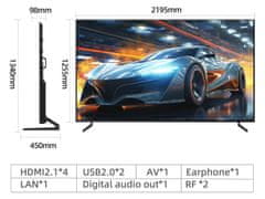 98" TV U98F8TG PRO 4K QLED herní Google TV 144 Hz MEMC Dolby Atmos záruka 4 roky