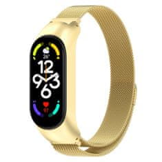 BStrap Milanese remienok na Xiaomi Mi Band 7, gold