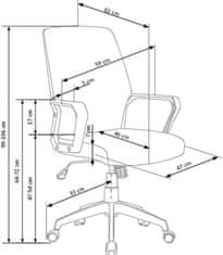 Halmar Kancelárska stolička Spiolla sivá/biela