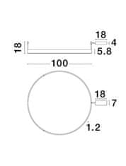 Nova Luce NOVA LUCE stropné svietidlo MOTIF LED stropné svietidlo čierny hliník 3000K 55W IP20 220-240V stmievateľné 9063607