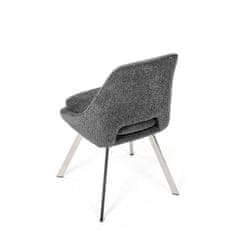 Autronic Moderní jídelní židle Židle jídelní, šedá látka, kovové nohy, broušená nerez. (DCL-W1174 GREY2)