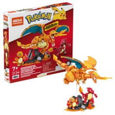 MEGA BLOKS Mega Pokémon Evolučný set Charmander, set 3 figúrok, 313 dielikov HFG06