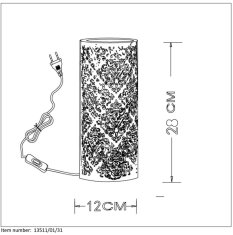 LUCIDE KANT stolná lampa, priemer 12cm