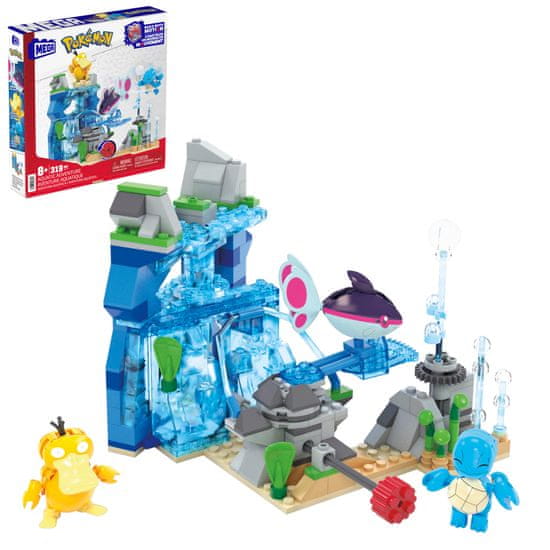 MEGA BLOKS Mega Pokémon Pohyblivé vodné dobrodružstvo, 2 figúrky, 319 dielikov HXF79