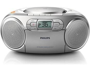 Philips Rádioprijímač s CD AZ127/12 Strieborný