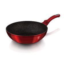 Berlingerhaus Panvica WOK s pokrievkou a mramorovým povrchom BH-6166 30 cm Burgundy Metallic Line