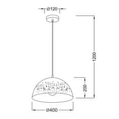 ACA ACA Lighting Avantgarde závesné svietidlo V363381PWG