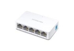 Mercusys MS105v2 5-port 10/100 mini Desktop Switch, 5 10/100 RJ45 ports, Plastic case