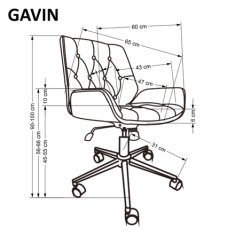 Halmar Kancelářské křeslo GAVIN ořechová / černá (1p=1szt)