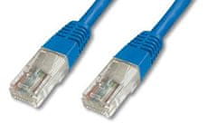 PremiumCord Kábel RJ45 UTP, cat.5e, 1 m, modrý