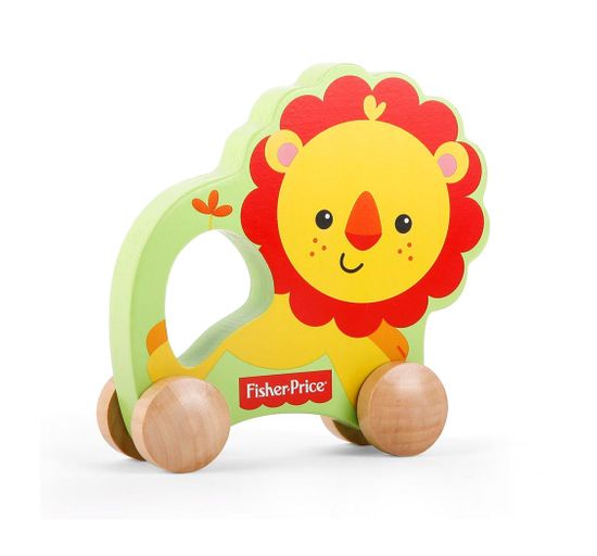 Fisher-Price Lev na kolieskach drevený