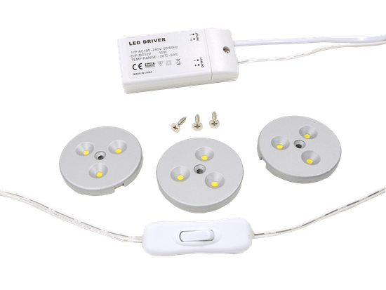 Dencop Lighting LED bodové osvetlenie, set 3 ks, 3 x 3W