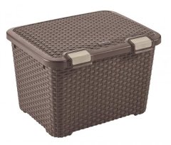 Úložný box Rattan Style 43 l tm. hnedý