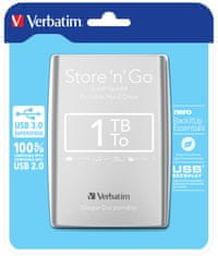 Store 'n' Go 1TB / Externí / USB 3.0 / 2,5" / Silver (53071)