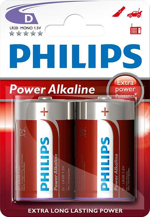 Philips D 2ks Power Alkaline (LR20P2B/10)