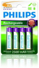 Philips AA 4ks 2500mAh Rechargeables (R6B4RTU25/10)