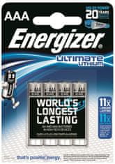 Energizer Baterie Ultimate Lithium - Mikrotužka AAA 4 kusy